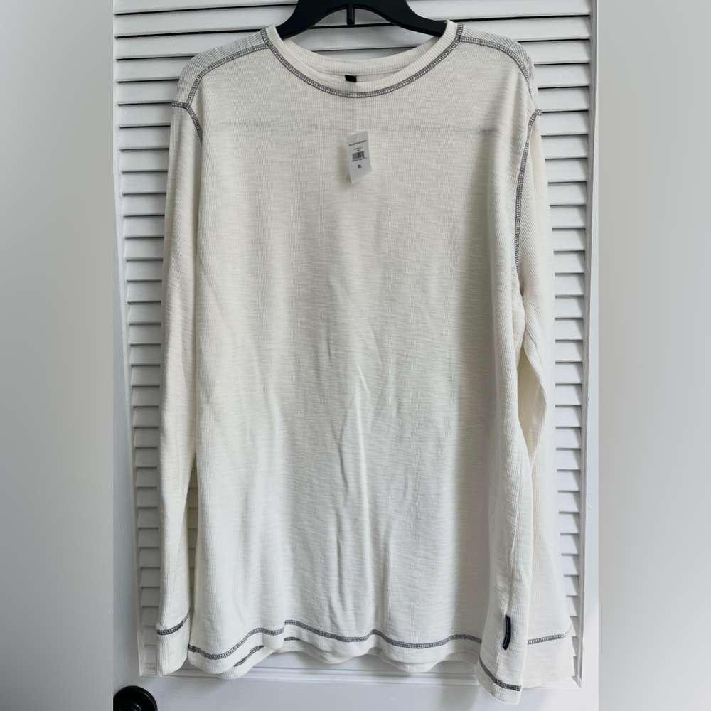 NWT Banana Republic Men’s Cream Color Thermal Long Sleeve Shirt